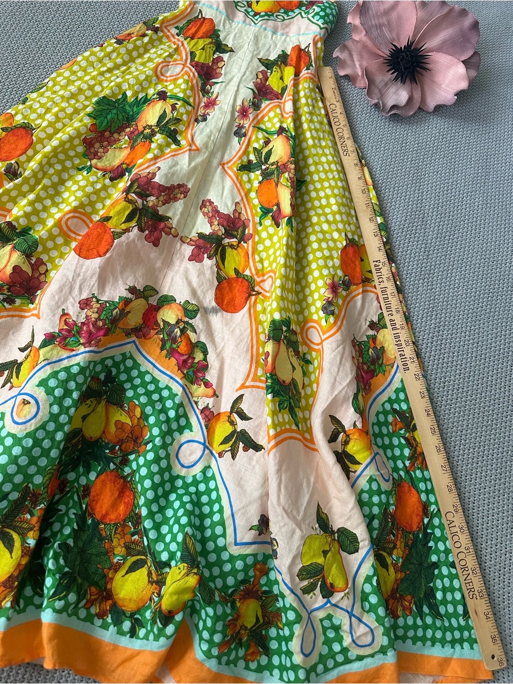 ALÉMAIS Lemonis Printed Linen Midi Dress XS AU6/US2 - Picture 6 of 14